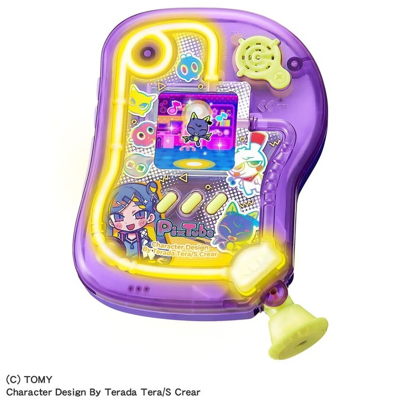 《 TAKARA TOMY 》  Pixtube霓虹燈管養成電子機(透明紫)
