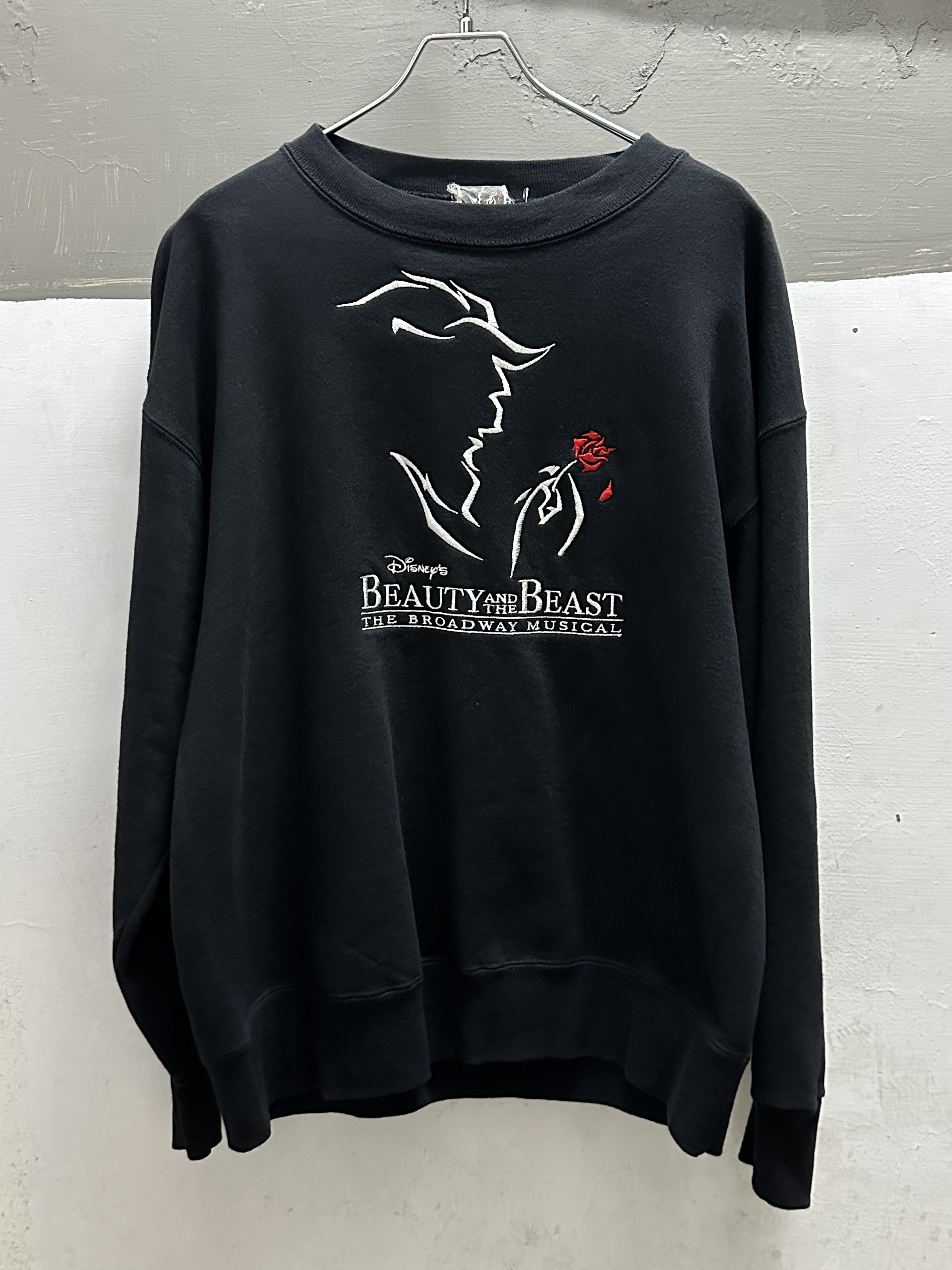 Rare! 90’s Disney Beauty and the Beast Musical Sweatshirt World Tour Print (Made In USA)