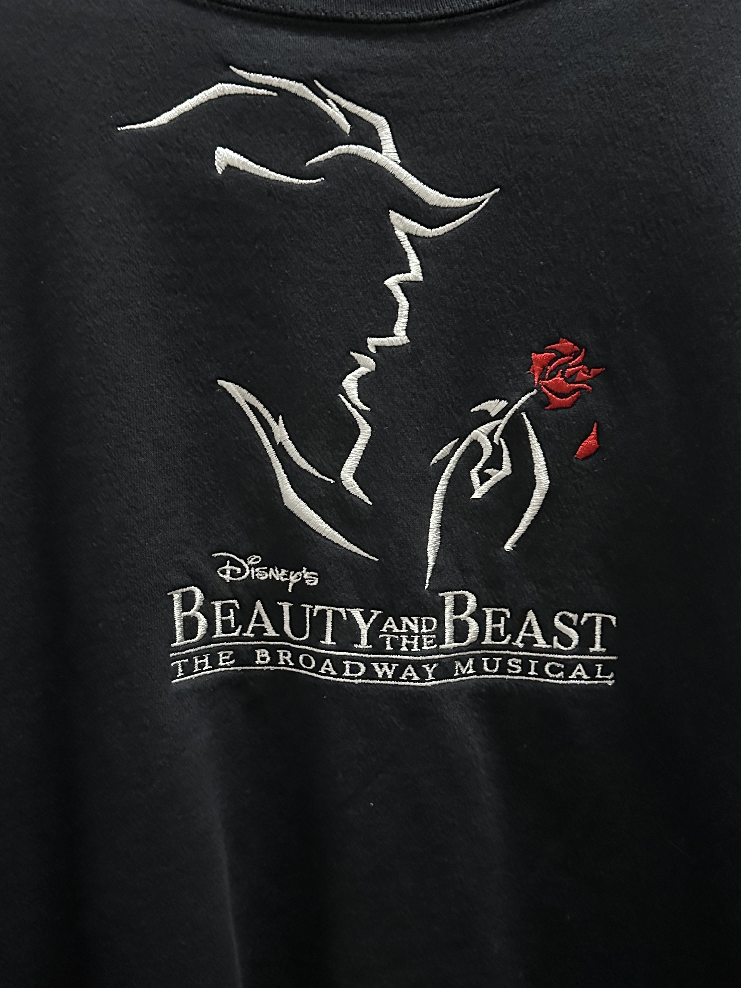 Rare! 90’s Disney Beauty and the Beast Musical Sweatshirt World Tour Print (Made In USA)