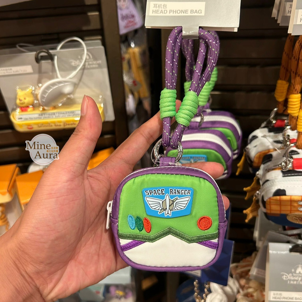 巴斯光年 Buzz Lightyear 造型 耳機包 收納包 吊飾 玩具總動員 Toy Story -上海迪士尼樂園