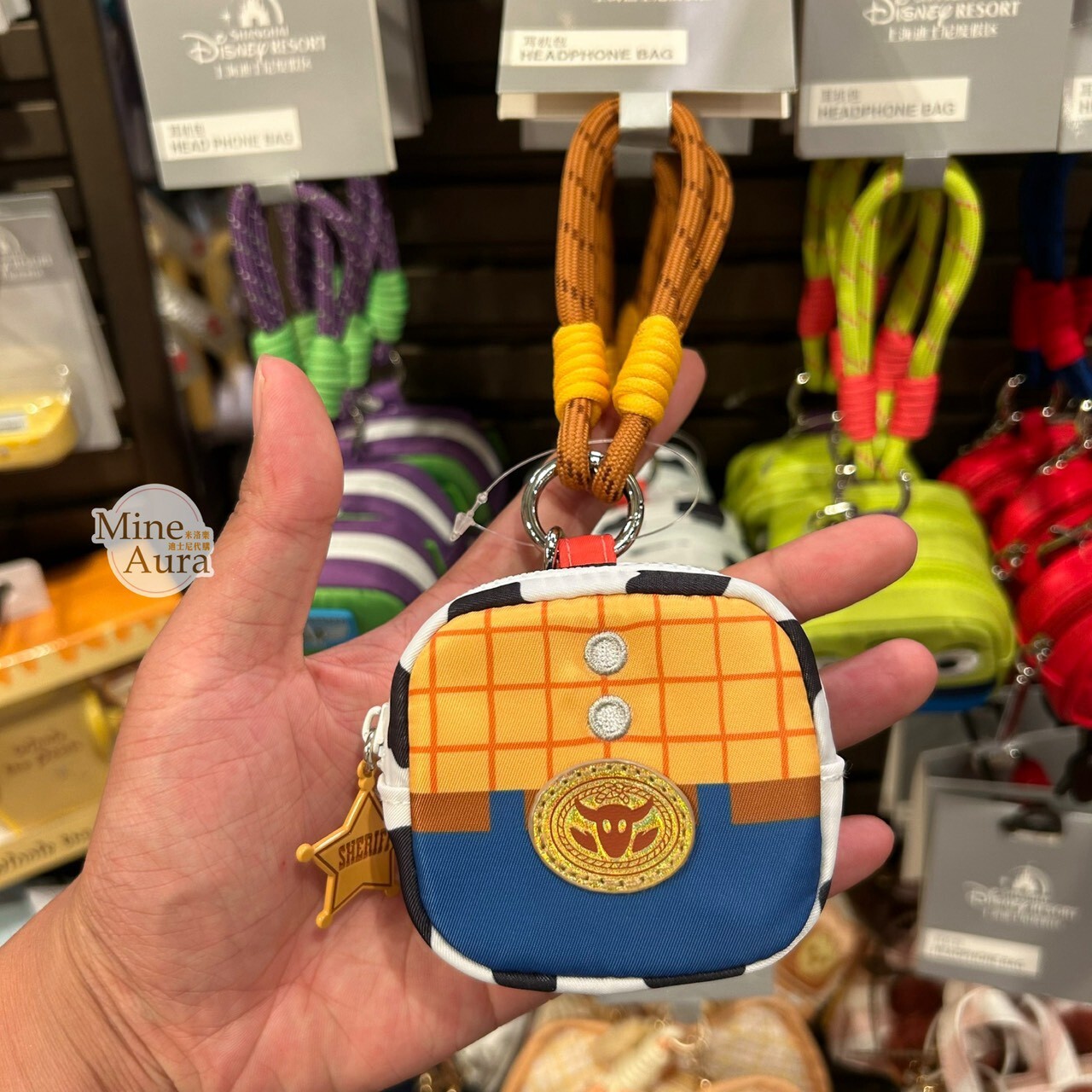胡迪 Woody 造型 耳機包 收納包 吊飾 玩具總動員 Toy Story -上海迪士尼樂園