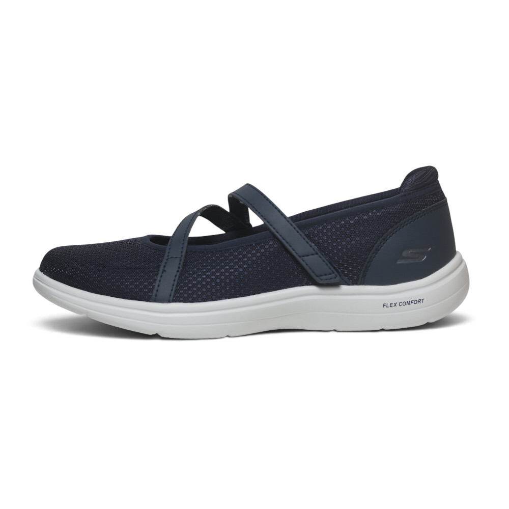 SKECHERS 休閒鞋 FLEX RADIANT 深藍 娃娃鞋 女 138530NVY