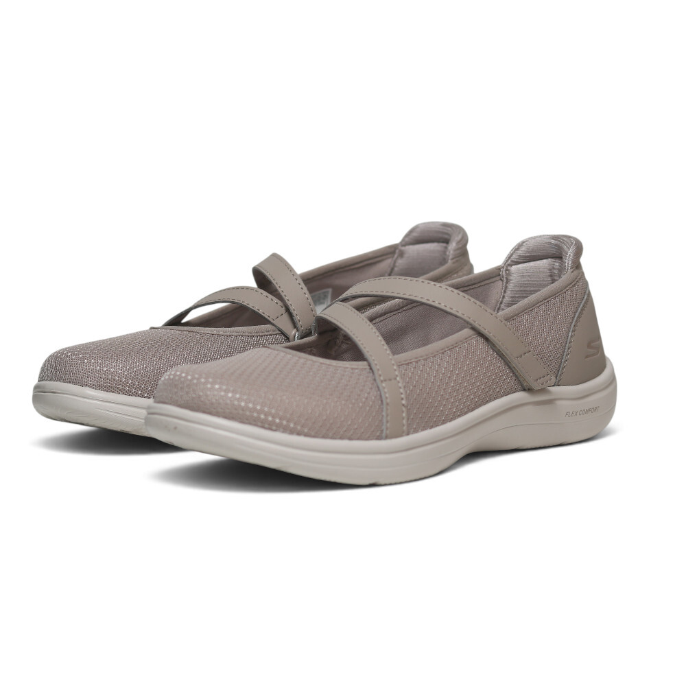 SKECHERS 休閒鞋 FLEX RADIANT 卡其 娃娃鞋 女 138530TPE