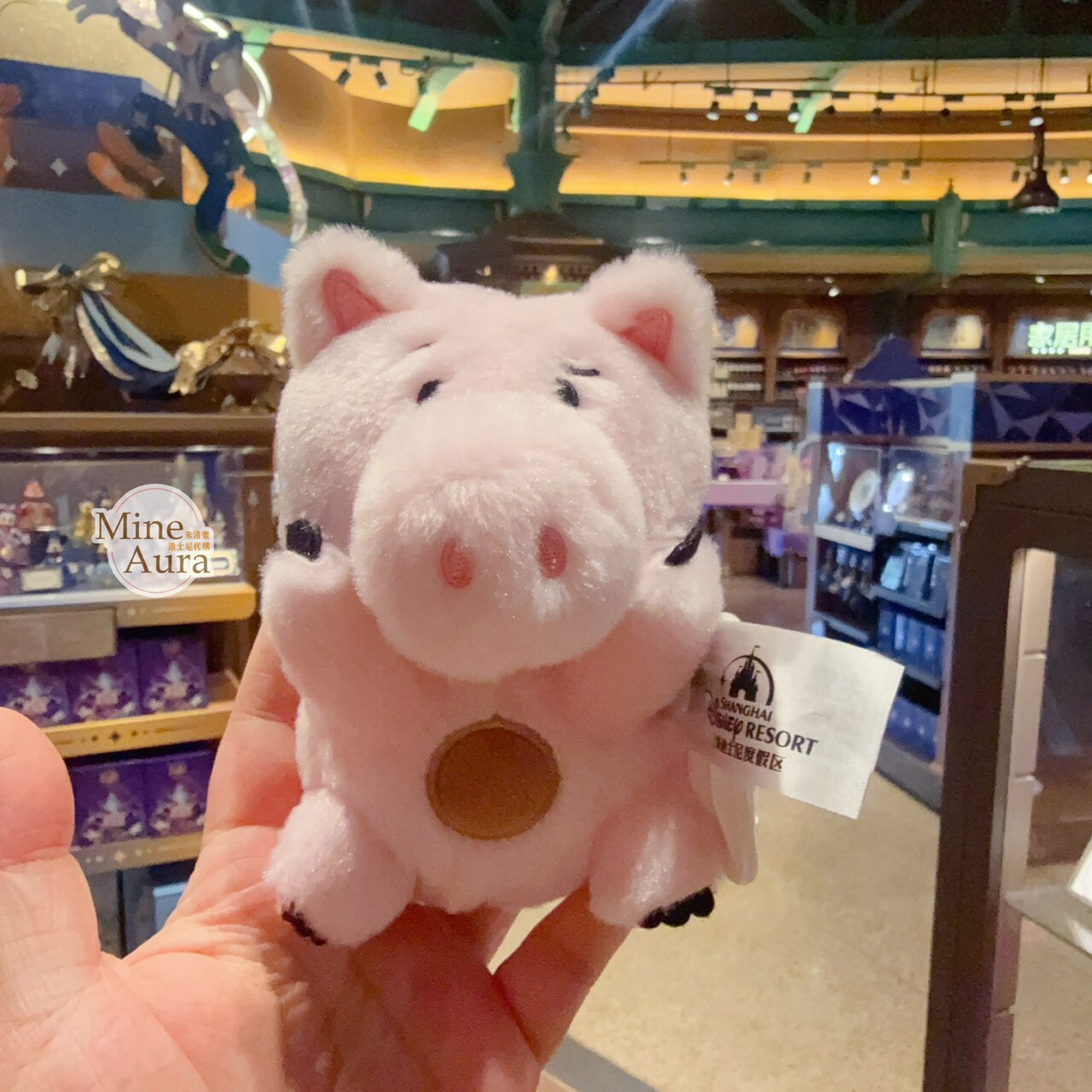 迷你寶寶系列 火腿豬 Ham 磁鐵 坐肩 絨毛 娃娃 公仔 玩具總動員 Toy Story -上海迪士尼樂園