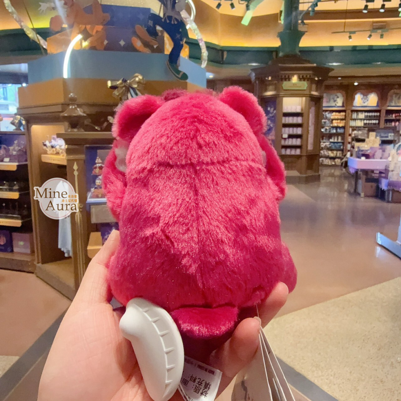 迷你寶寶系列 熊抱哥 Lotso 磁鐵 坐肩 絨毛 娃娃 公仔 玩具總動員 Toy Story -上海迪士尼樂園