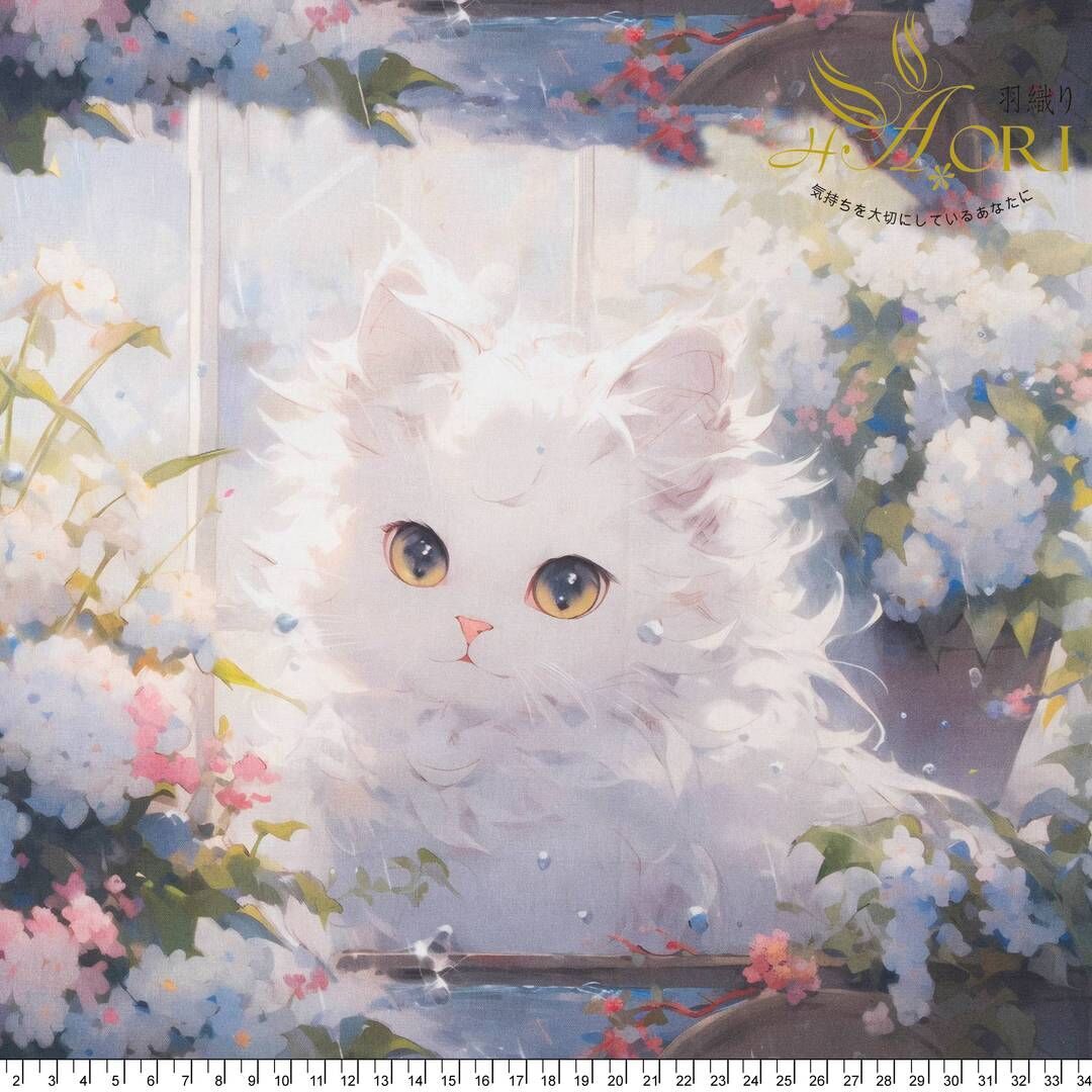 白貓的花窗午後 260705-001（一尺）