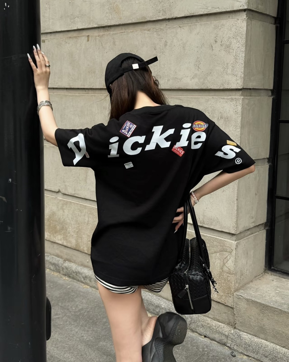 Dickies 美式 復古 弧形 大字 貼紙 印花 Logo 純棉 短袖 4色