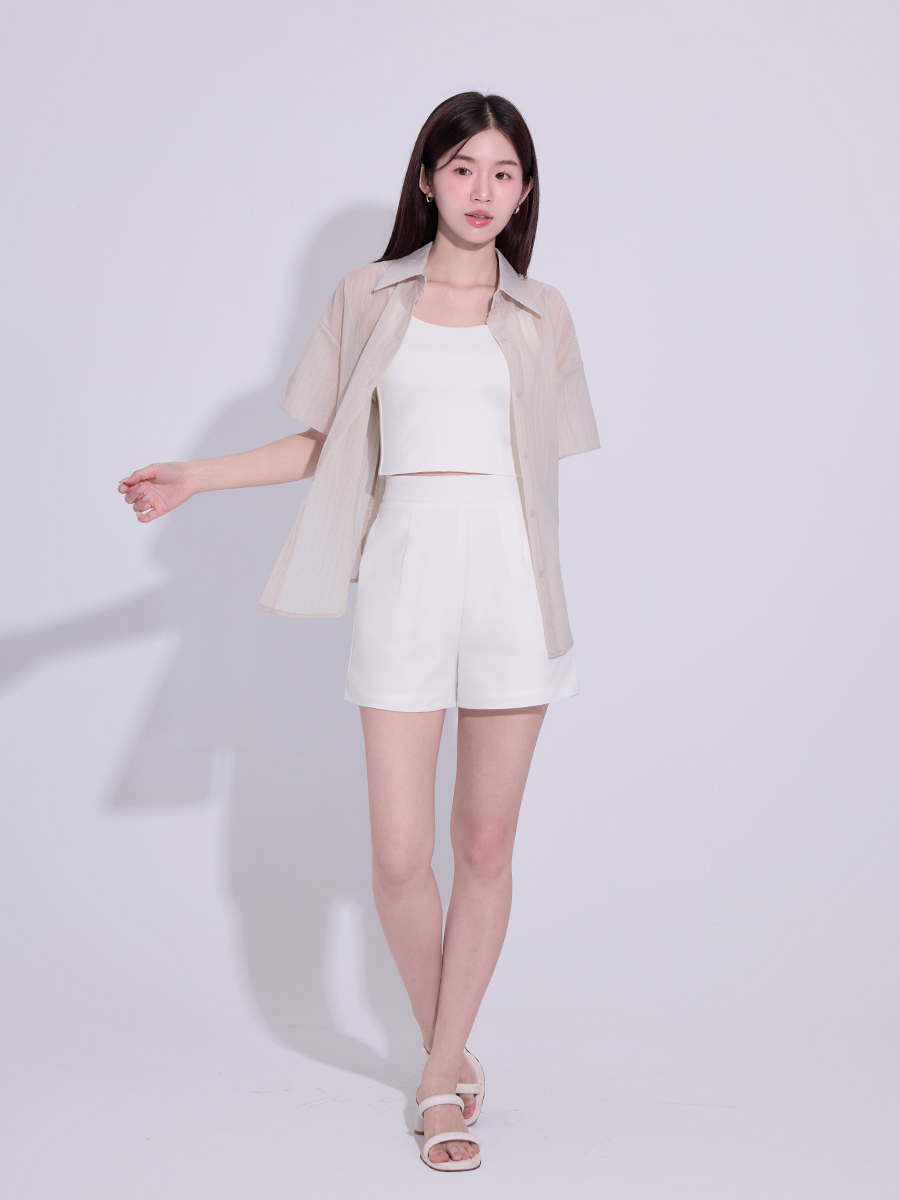 SALE 800 OH!HER 木紋綁帶天絲造型襯衫