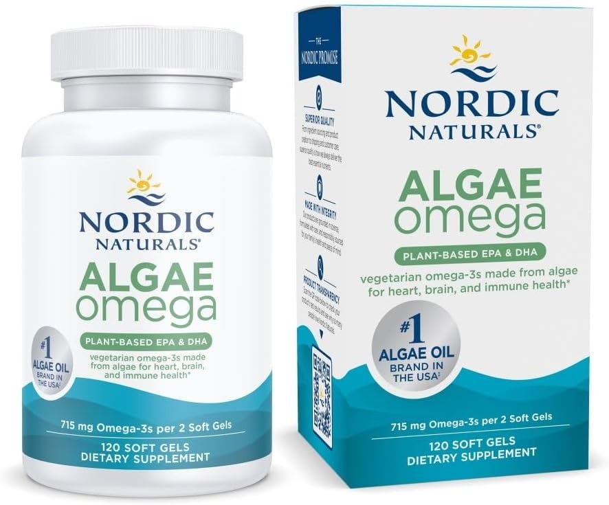 代購 Nordic Naturals, Algae Omega, 120 Soft Gels (357.5 mg per Softgel)