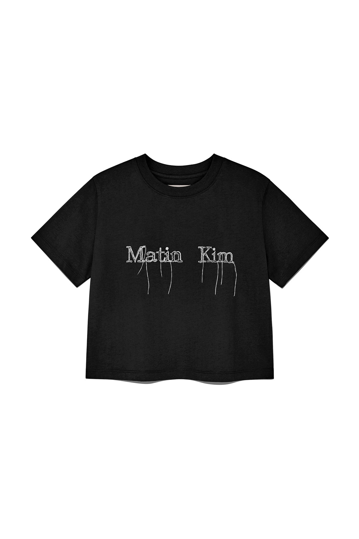 【限時優惠預訂】MATIN KIM LOGO THREAD POINT CROP TOP（2色）