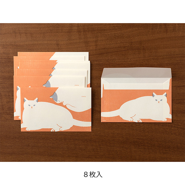 貓咪 隨心所欲信封 8入組｜Midori 日本
