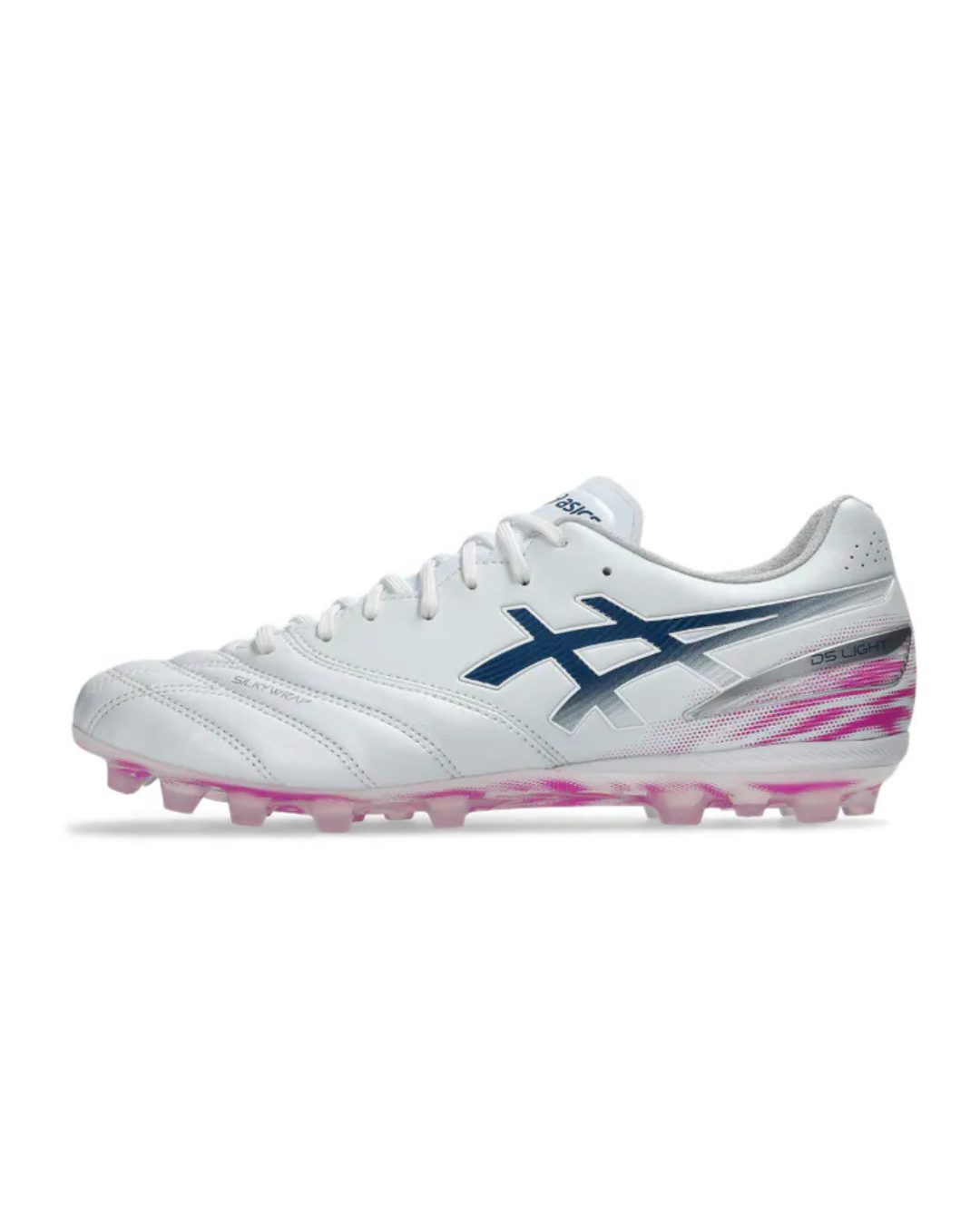 ASICS DS LIGHT PRO AG 仿真草地/草地足球鞋 白紫粉色