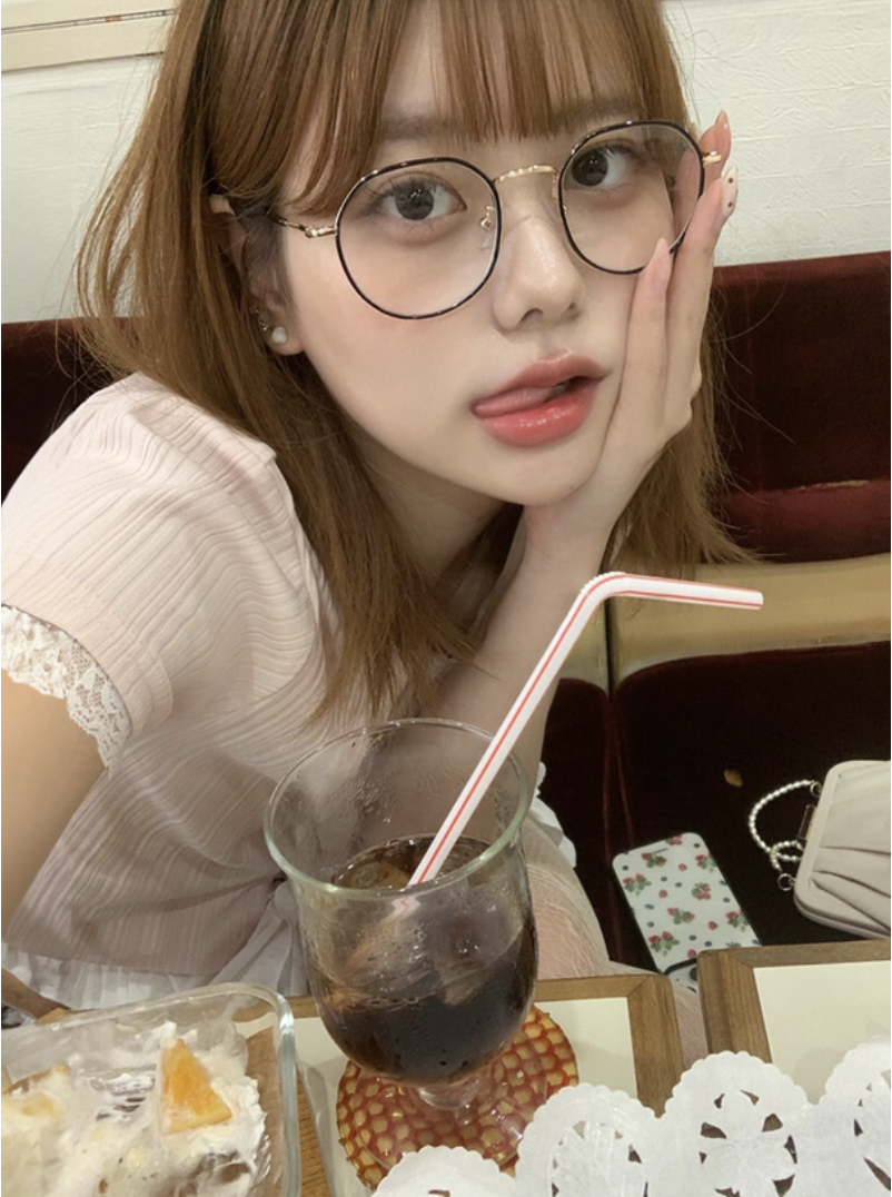JP1268｜休閒少女暗直紋蕾絲手袖位袖上衣‎ . ݁⋆ ۶ৎ ݁˖ . ݁