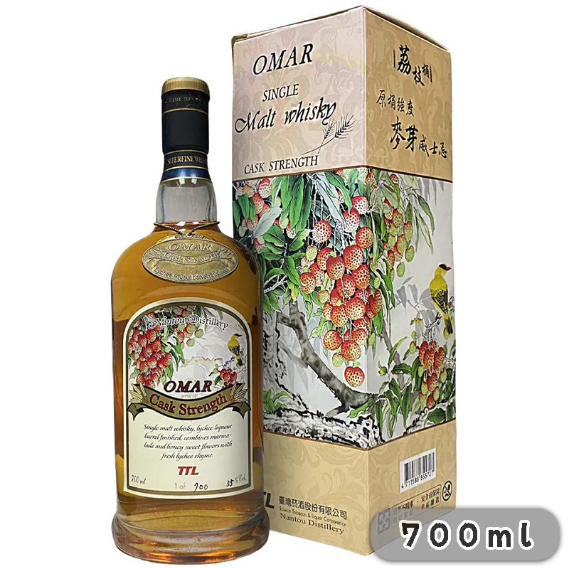 OMAR南投酒廠 荔枝桶 單一純麥威士忌 原酒強度 700mL (舊版)