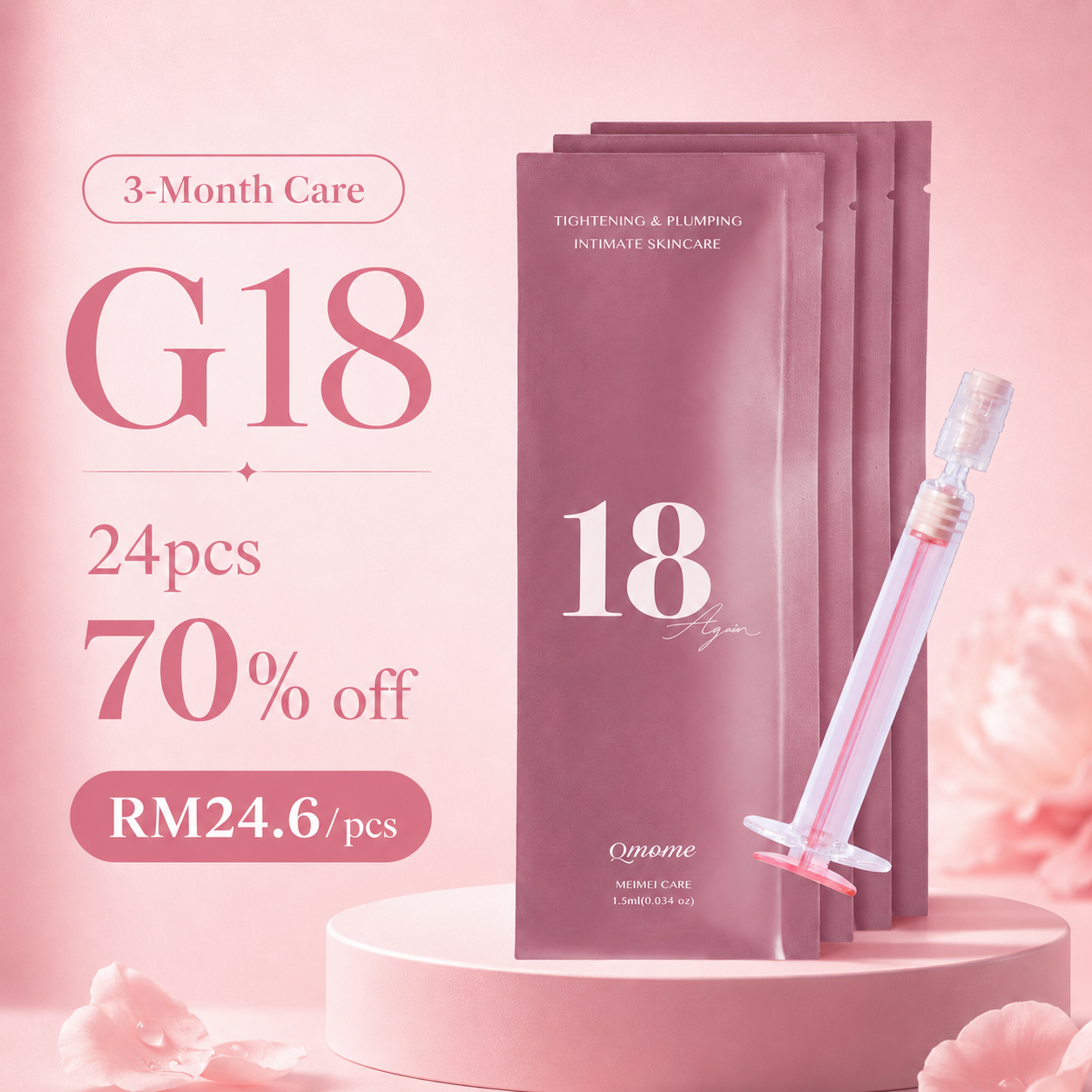 G18 Intimate Care Ampoule Gel  (24pcs | 3-Month Care)