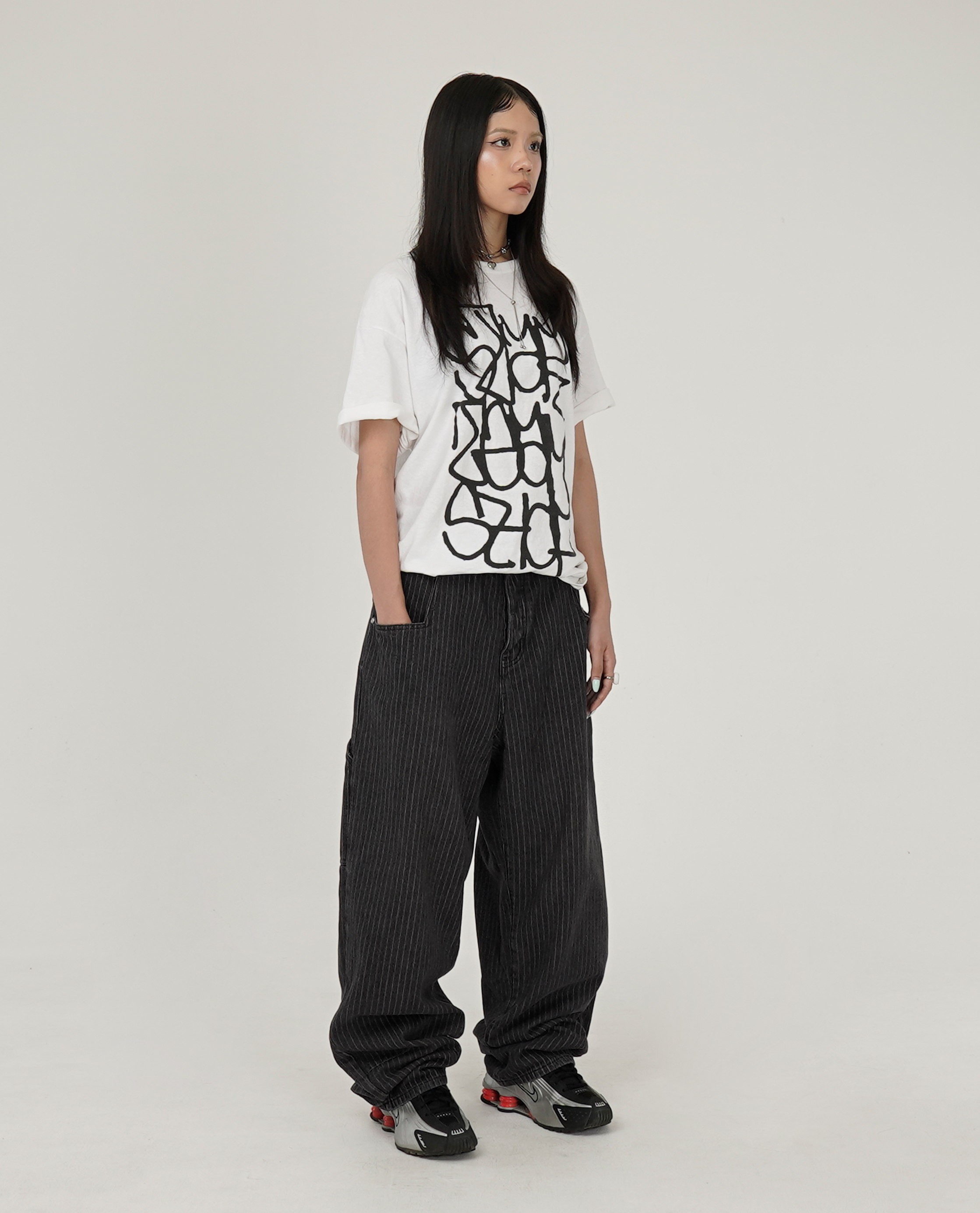 STARTEAM PINSTRIPE STAR JEANS - 26SS