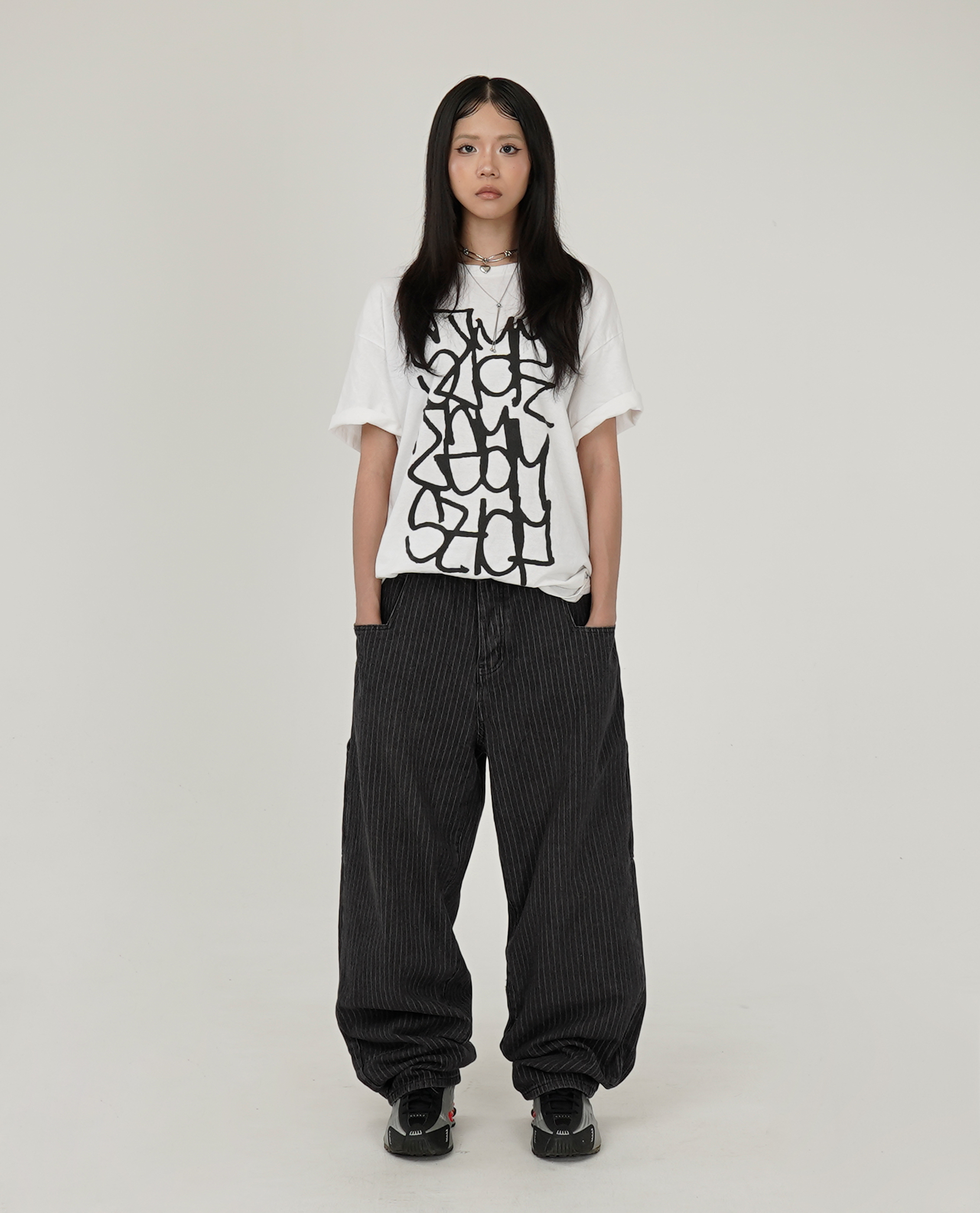 STARTEAM PINSTRIPE STAR JEANS - 26SS