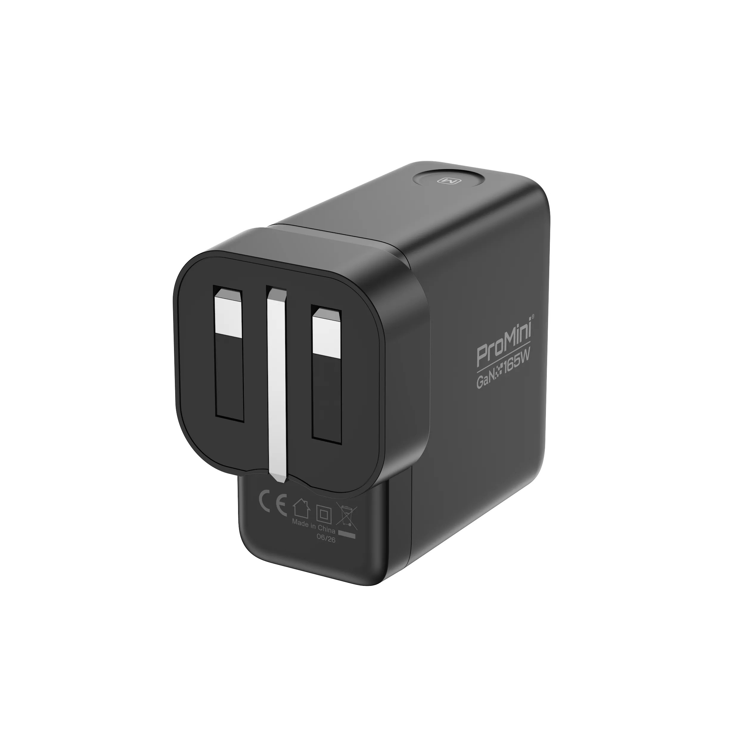 Magic‑Pro ProMini GF165P Ultra UI｜PD3.1 GaN 165W｜摺疊三腳｜筆電＋手機全能快充