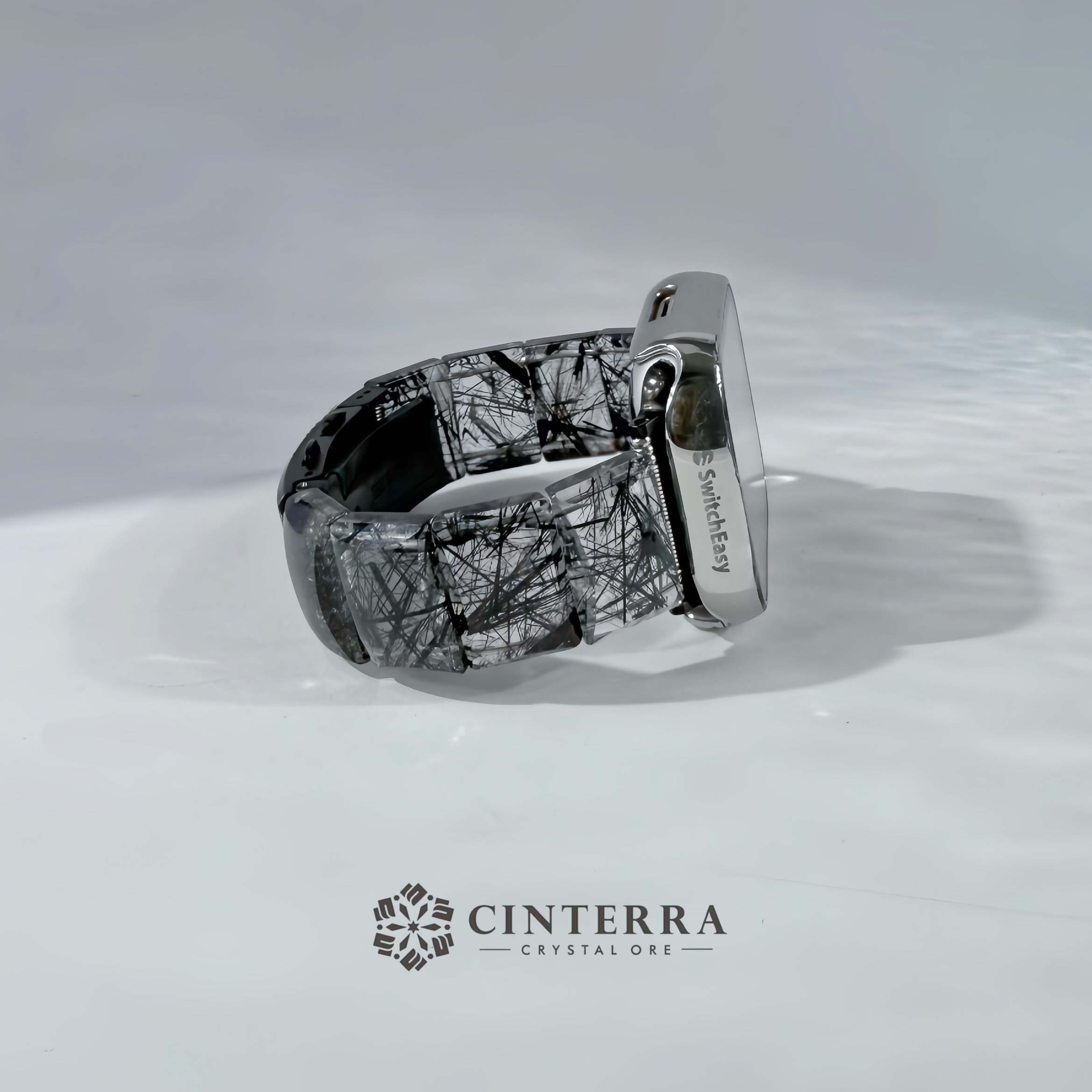 【負能量防護】高等級黑髮晶錶帶｜Apple Watch 錶帶｜水晶錶帶