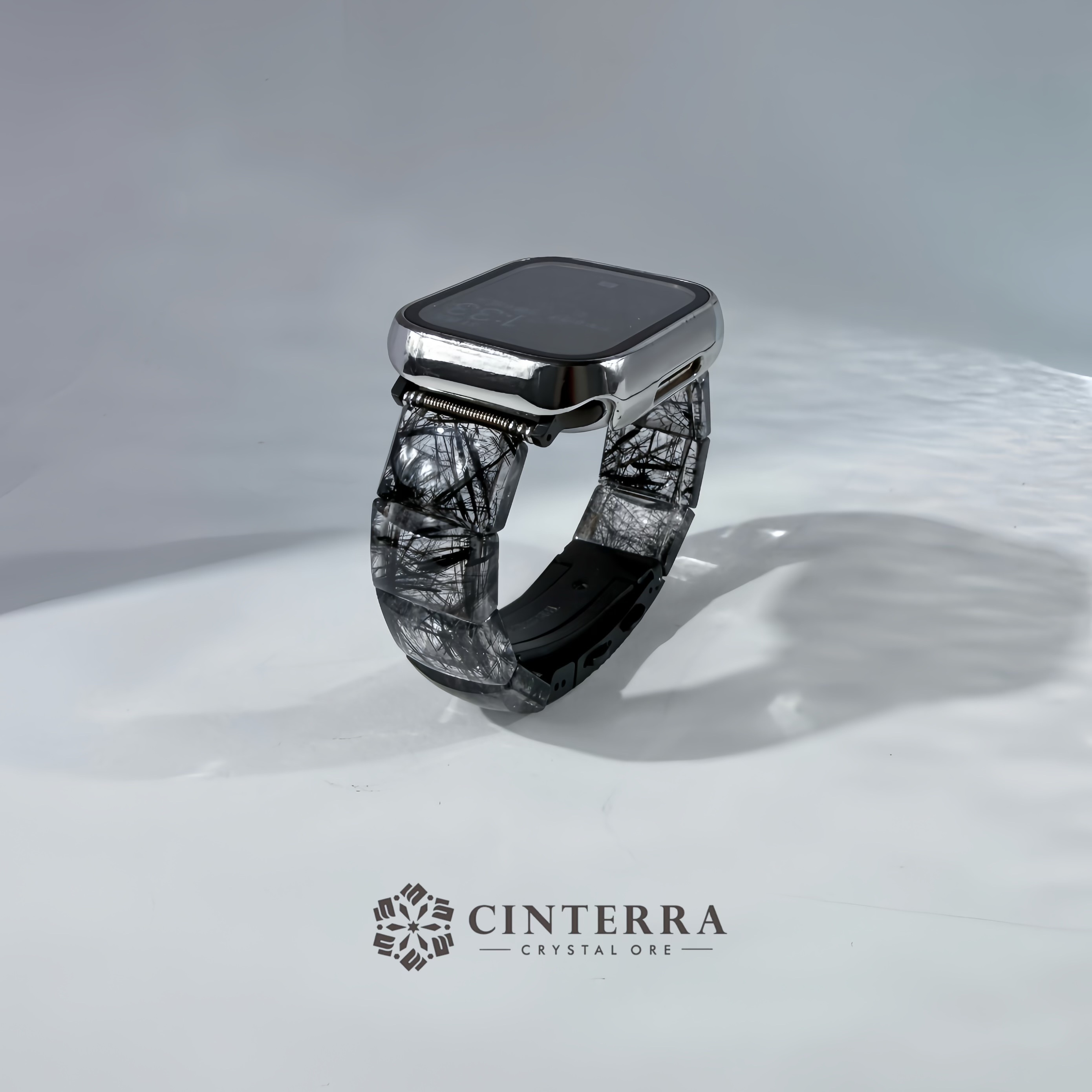 【負能量防護】高等級黑髮晶錶帶｜Apple Watch 錶帶｜水晶錶帶