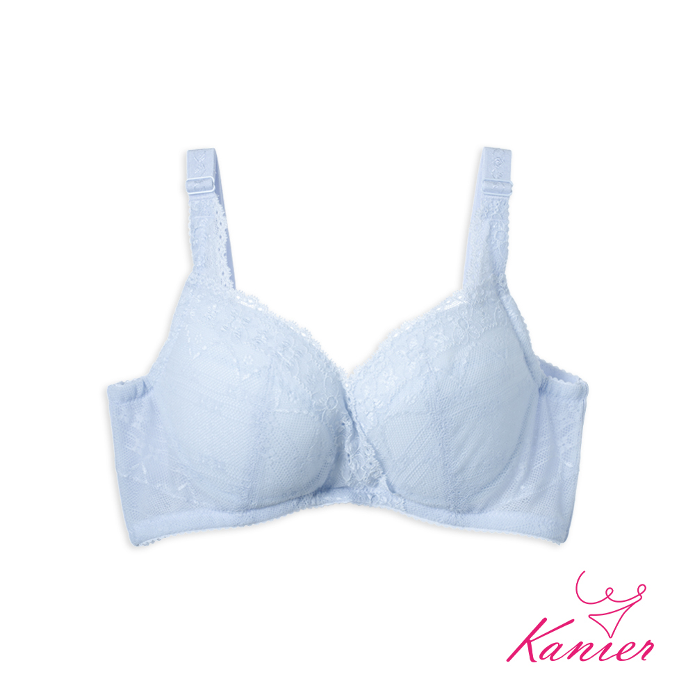 【Kanier卡妮兒】絢綴交錯．內月牙提托 機能型軟鋼圈內衣【 2371  藍 -B / C / D 罩杯 】