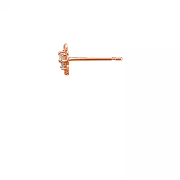 CANAL 4℃ - K10 Pink Gold Earrings K10 玫瑰金耳環(花花造型款)
