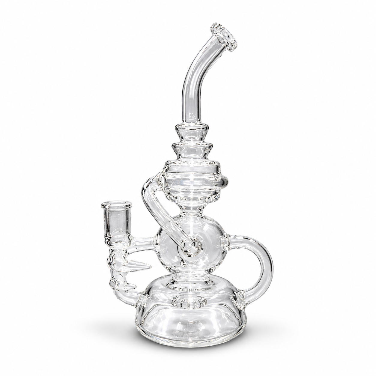 🇨🇦極光Aurora - Clear Circuit Recycler Glass Water Pipe 循環玻璃壺