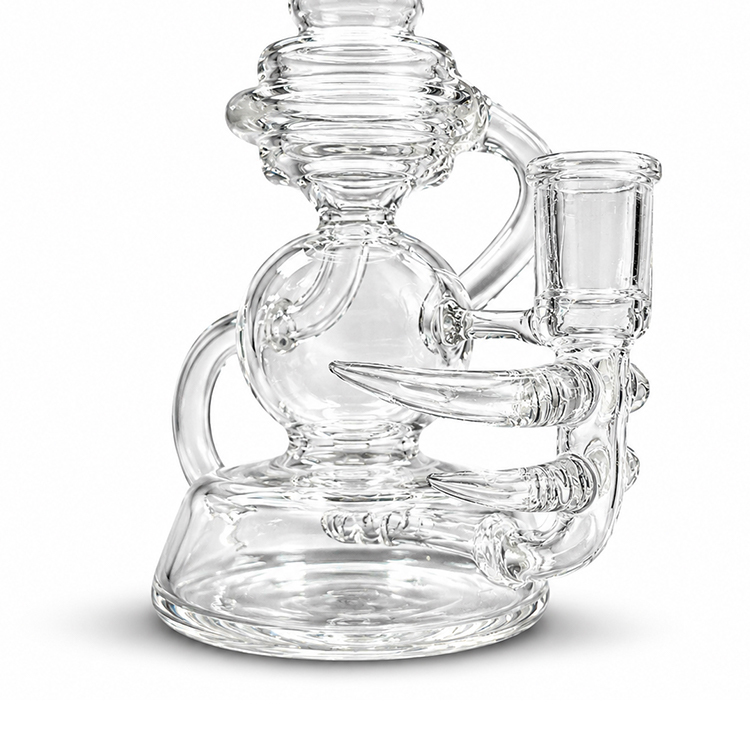 🇨🇦極光Aurora - Clear Circuit Recycler Glass Water Pipe 循環玻璃壺