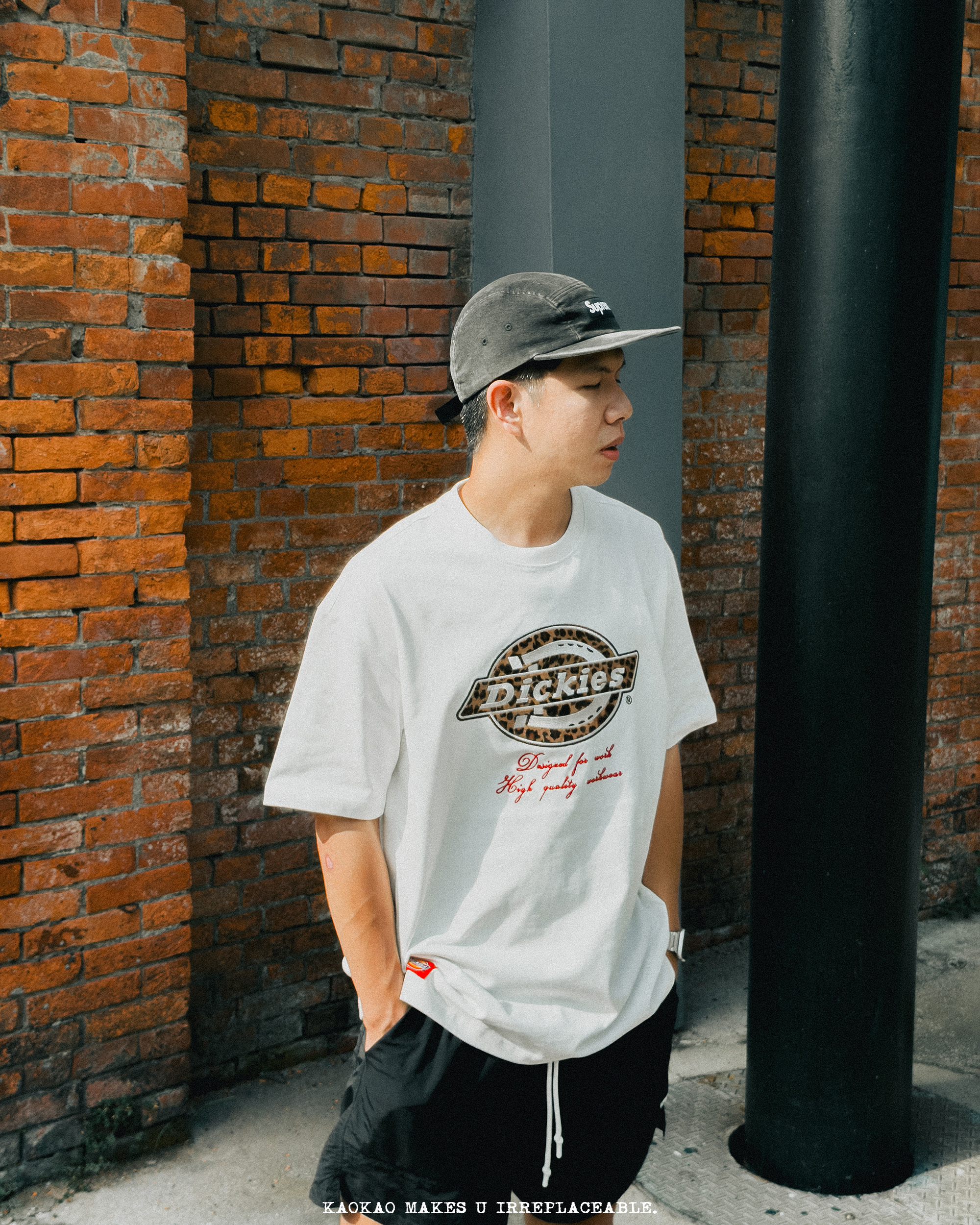 Dickies 320g 厚磅 立體刺繡 豹紋 短Tee