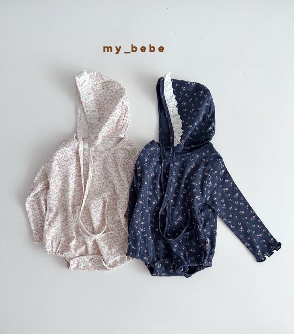 正韓秋MYBEBE 嫩嬰碎花包屁衣