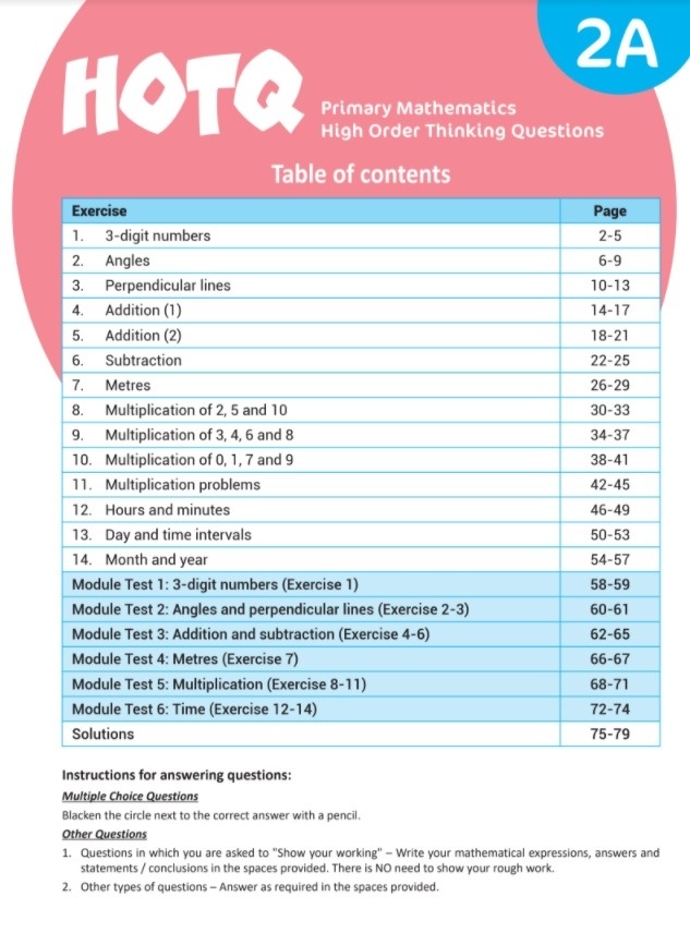 【多買多折】HOTQ Primary Mathematics High Order Thinking Questions 2A