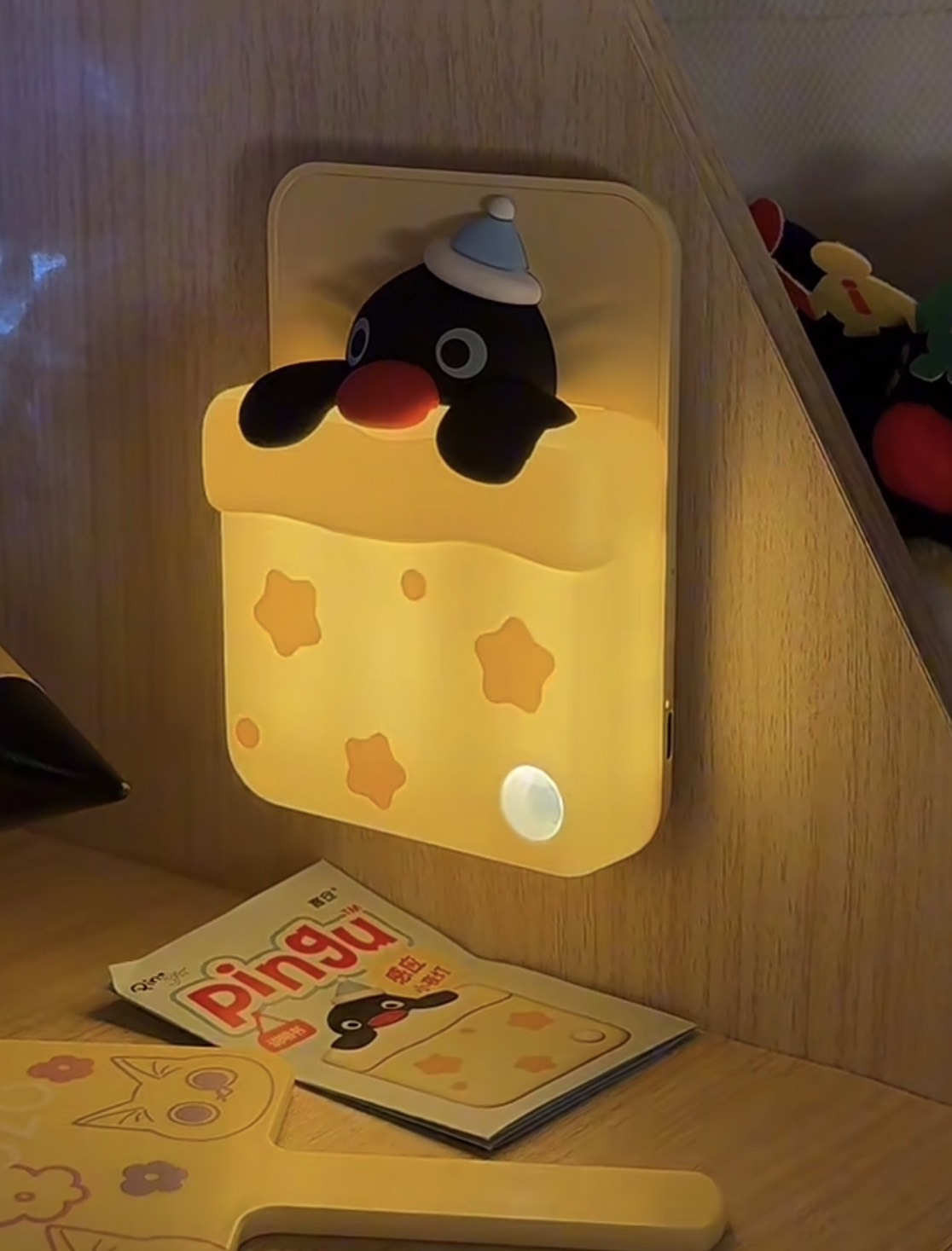 PINGU 企鵝 躺好了 蓋棉被  氛圍感 免鑽洞 磁吸 小夜燈 夜燈