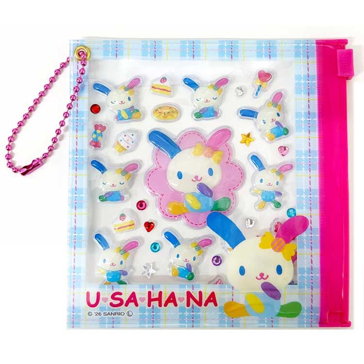 日本 Sanrio 立體貼紙連夾鏈袋掛飾