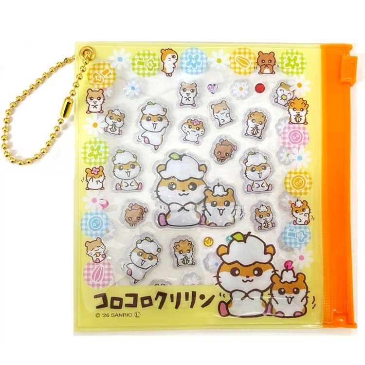 日本 Sanrio 立體貼紙連夾鏈袋掛飾