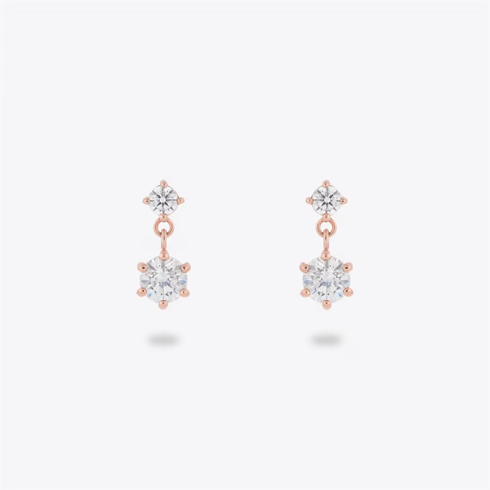 CANAL 4℃ - Silver earrings 純銀耳環（EARFLOW 雙鑽垂墜款）