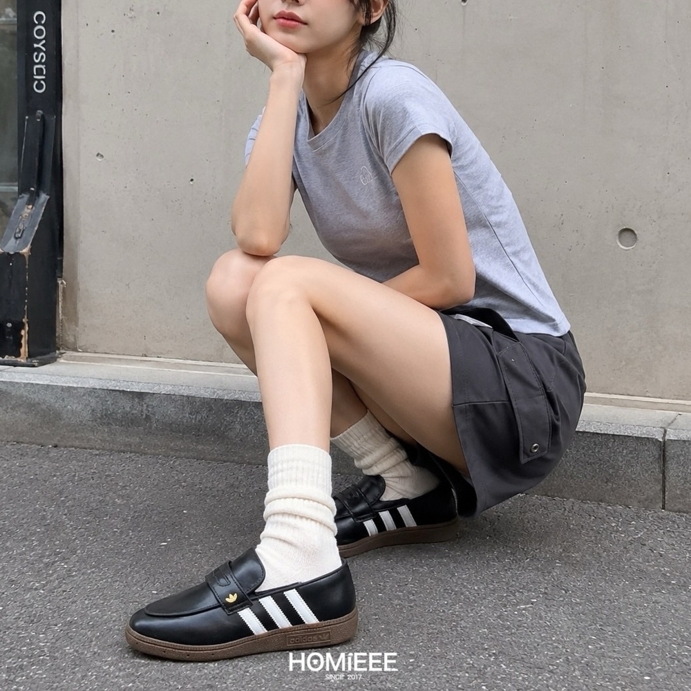 Adidas Originals Handball Spezial 皮革 樂福鞋 女鞋 黑色 [LC3903]