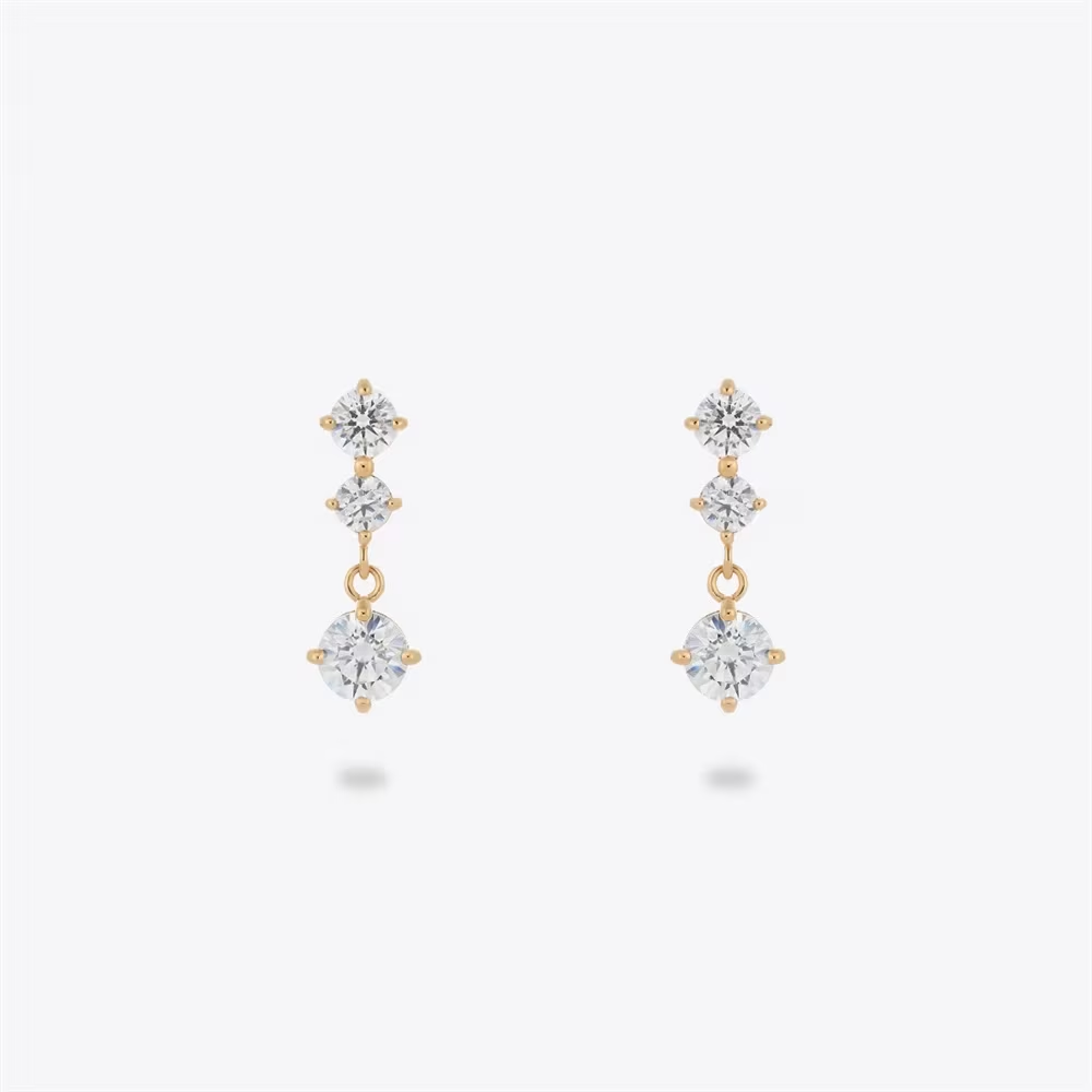 CANAL 4℃ - Silver earrings 純銀耳環（EARFLOW 黃金三石款）