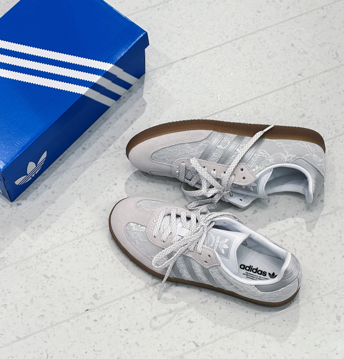 ADIDAS 女裝 SAMBA LACED 暗花款 喱士網紗拼接  (8月限定!)