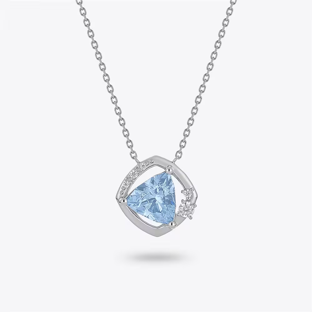 CANAL 4℃-【SUMMER COLLECTION】  Silver necklace 純銀項鍊（2026 夏日限定冰柱藍寶石款）