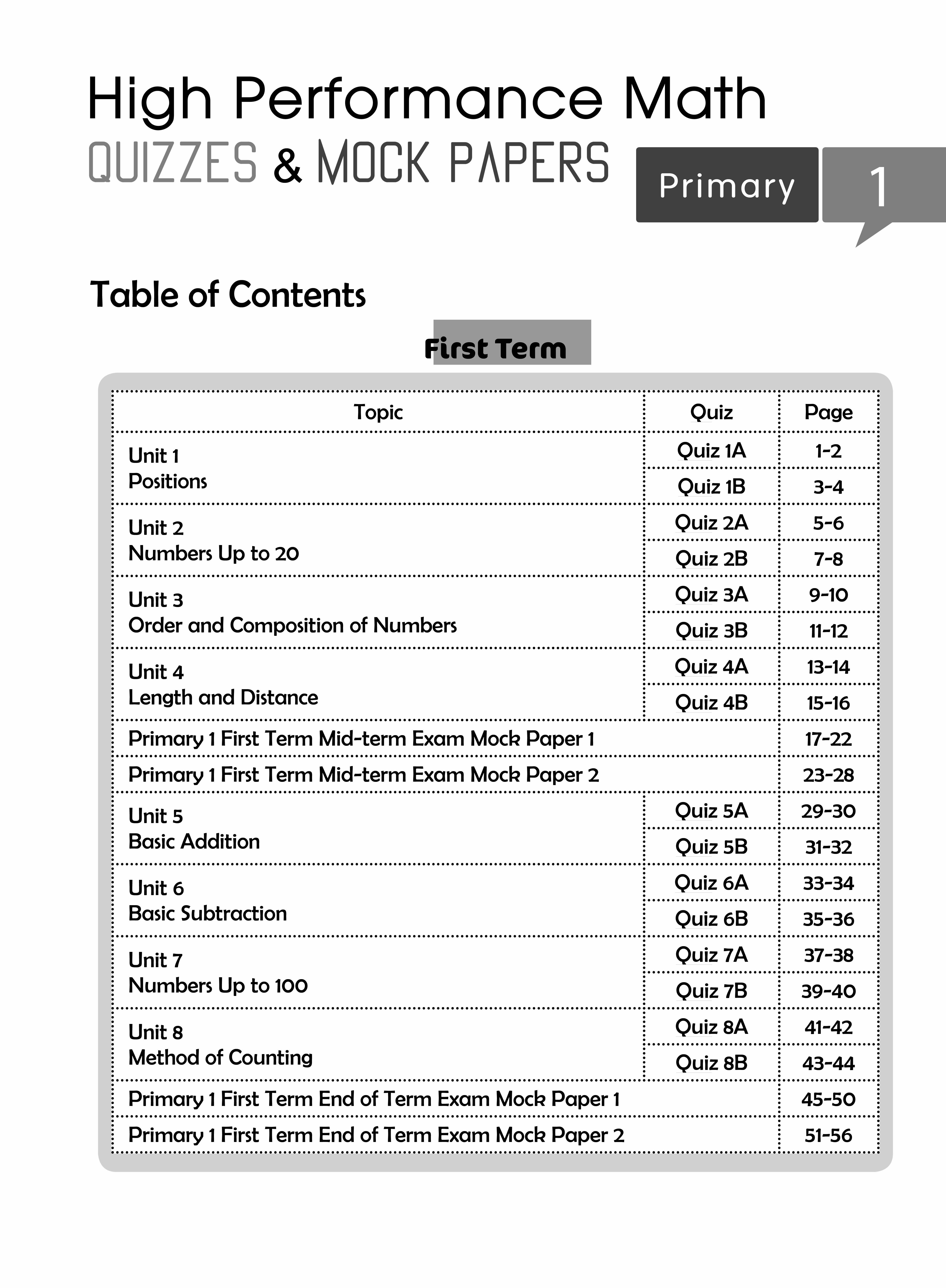 【多買多折】High Performance Math Quizzes and Mock Papers p1