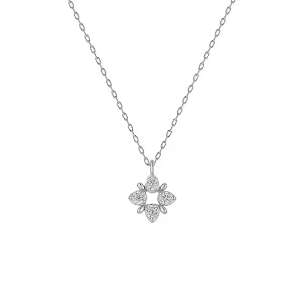 CANAL 4℃- K10 White Gold Necklace