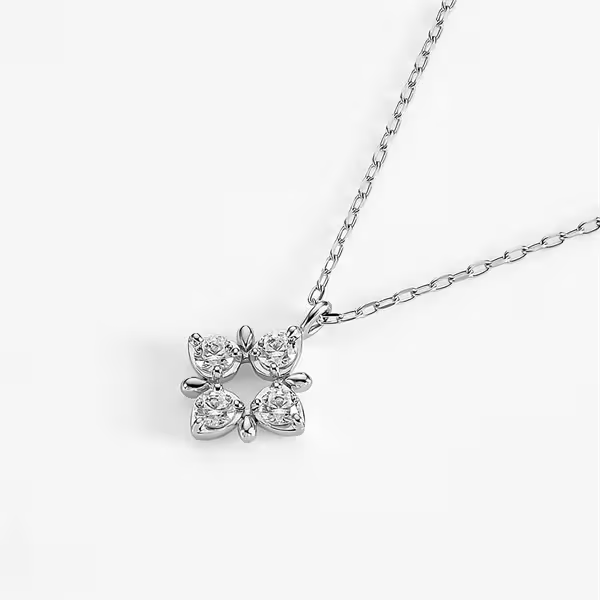 CANAL 4℃- K10 White Gold Necklace