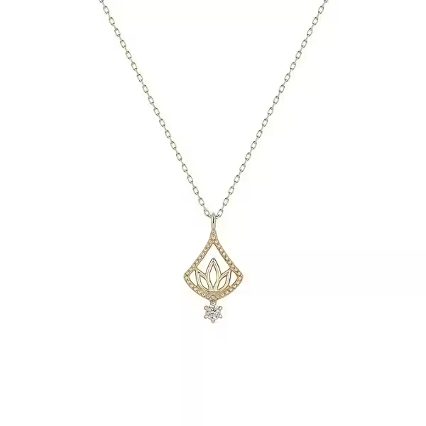 CANAL 4℃ - K7 Yellow Gold Necklace  K7 黃金項鍊（古典葉脈鏤空款）