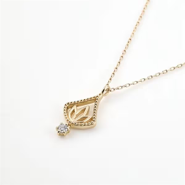 CANAL 4℃ - K7 Yellow Gold Necklace  K7 黃金項鍊（古典葉脈鏤空款）