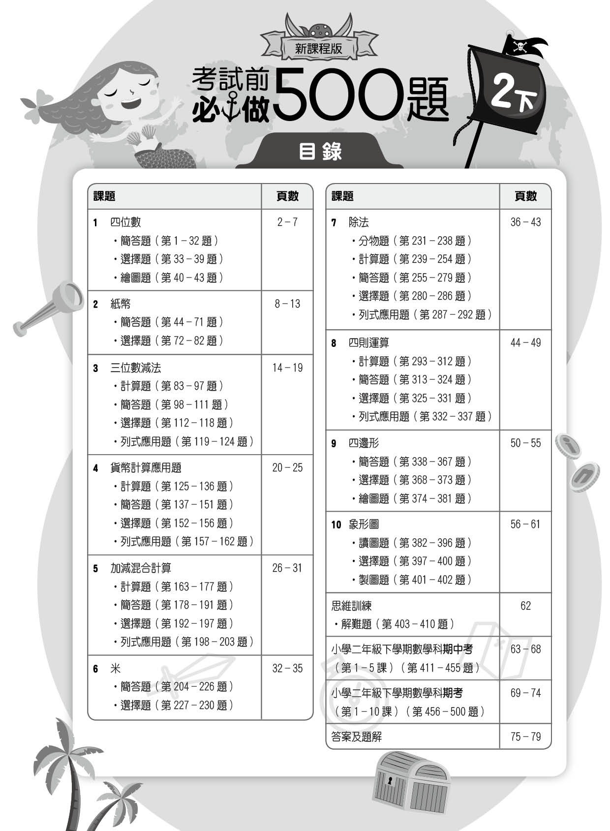 【多買多折】創意數學500 考試前必做500題(新課程版) 2下