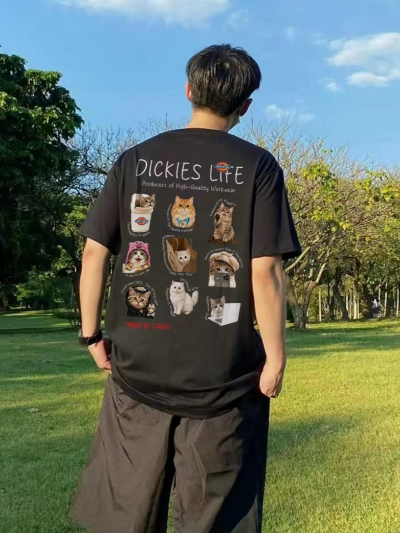 【預購】Dickies 貓咪 九宮格 復古 美式印花 短袖 T-shirt 多色可選