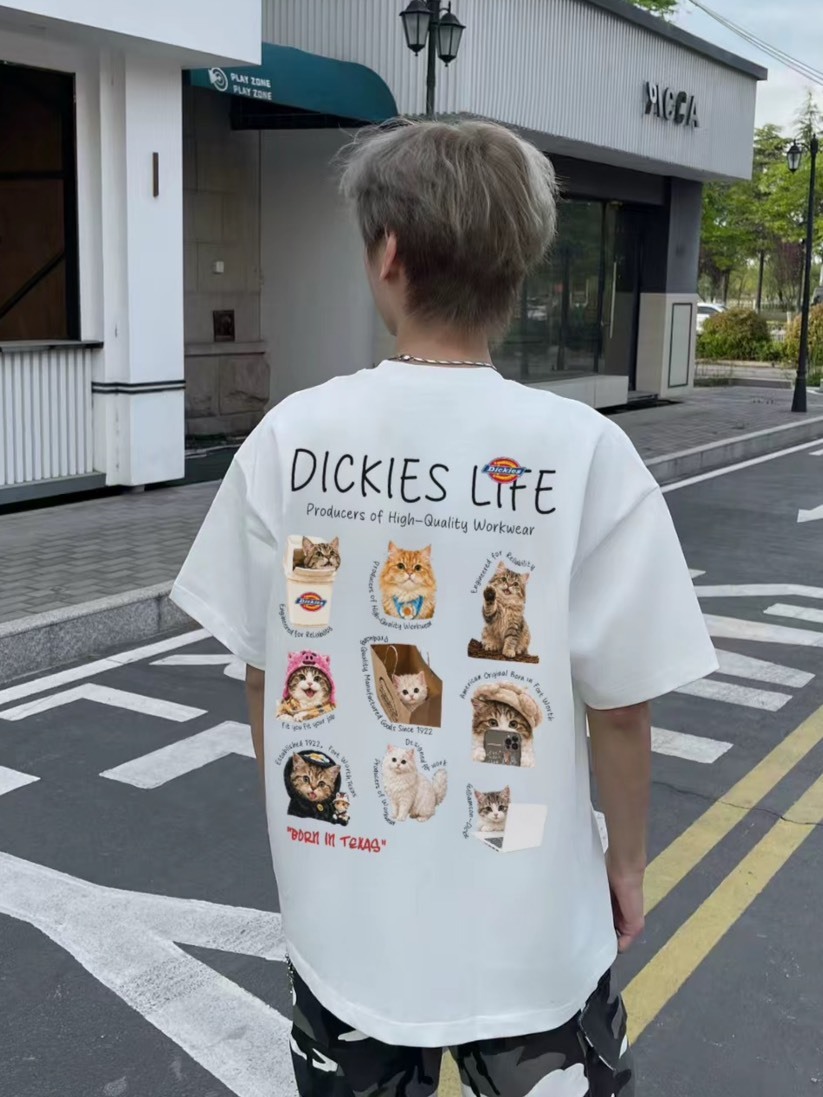 【預購】Dickies 貓咪 九宮格 復古 美式印花 短袖 T-shirt 多色可選