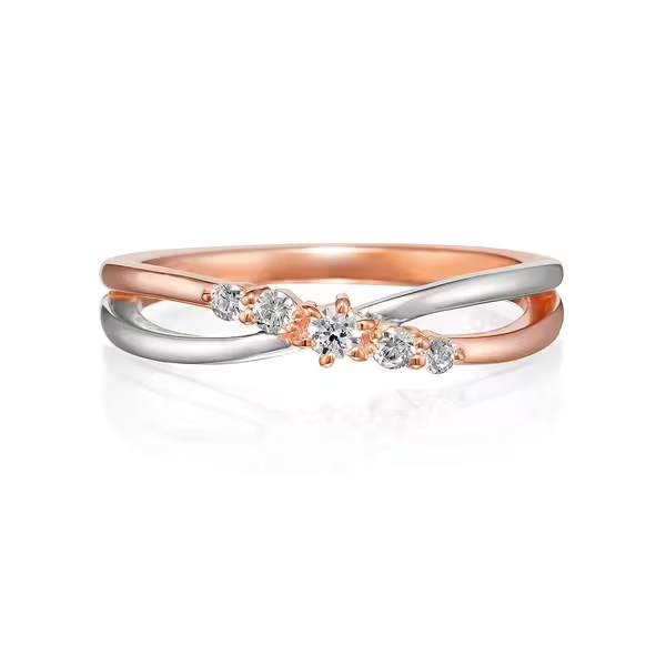 4℃ - Silver ring 純銀 戒指（交叉線條）