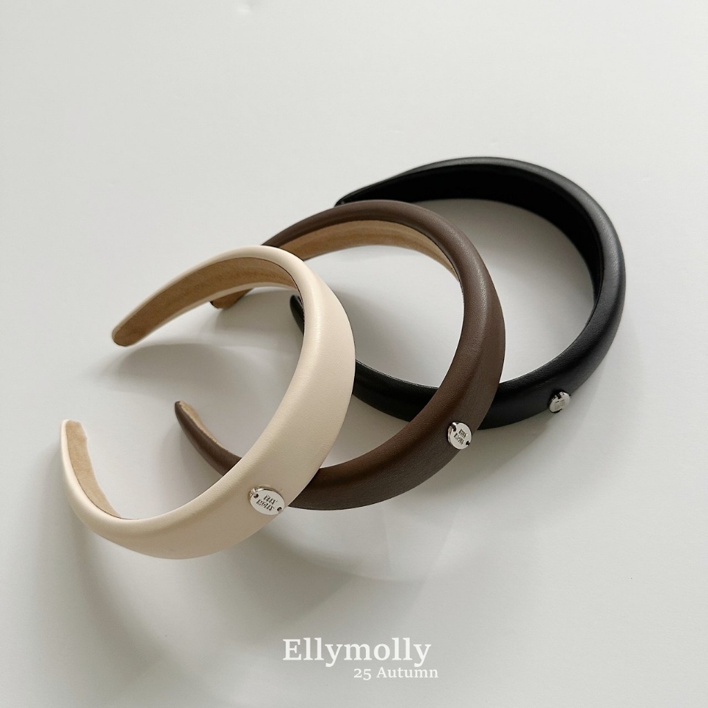 正韓秋Ellymolly 三色皮革髮箍