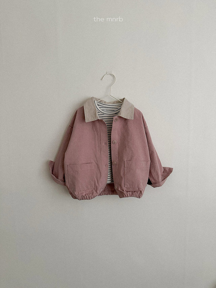 正韓秋minirobe 兩色帥氣撞色翻領夾克外套